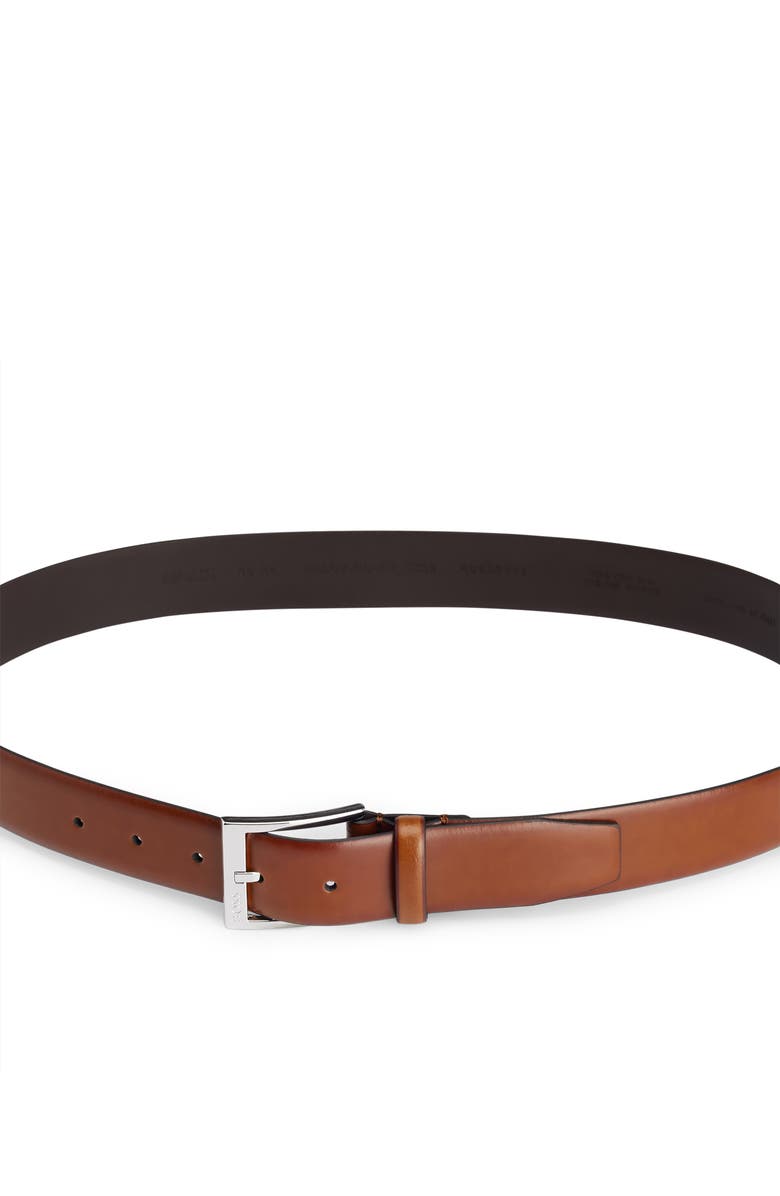 BOSS Elloy Leather Belt, Alternate, color, Medium Brown