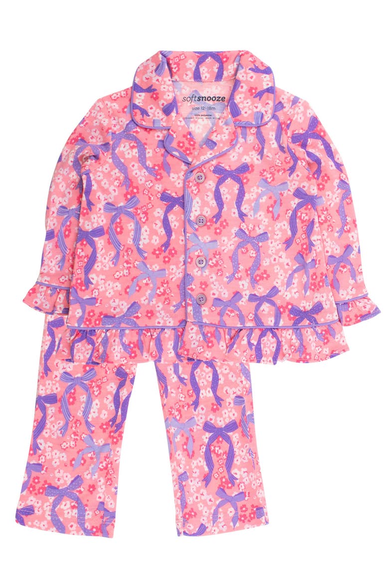 Ruffle Flare Pajama Set, Main, color, Bow Besties