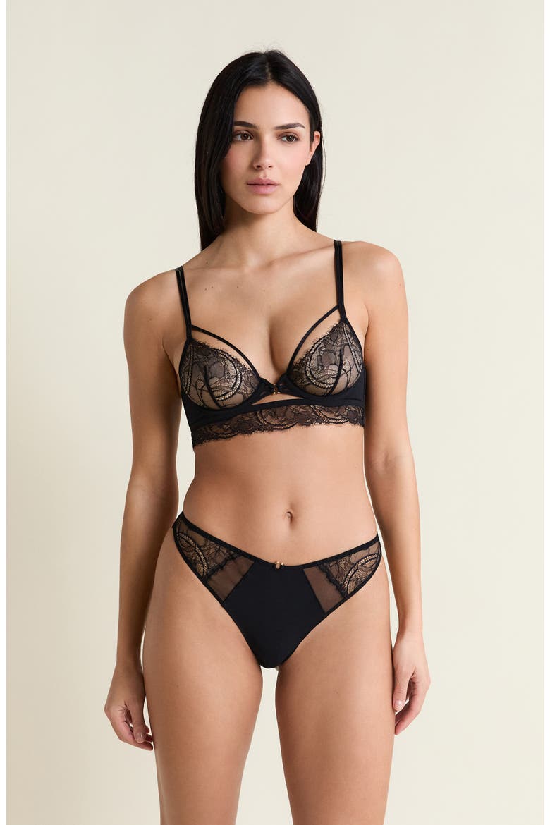 Vertige Thong, Alternate, color, BLACK