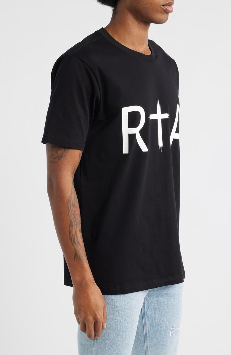 RtA Liam Logo Graphic T-Shirt, Alternate, color, Black