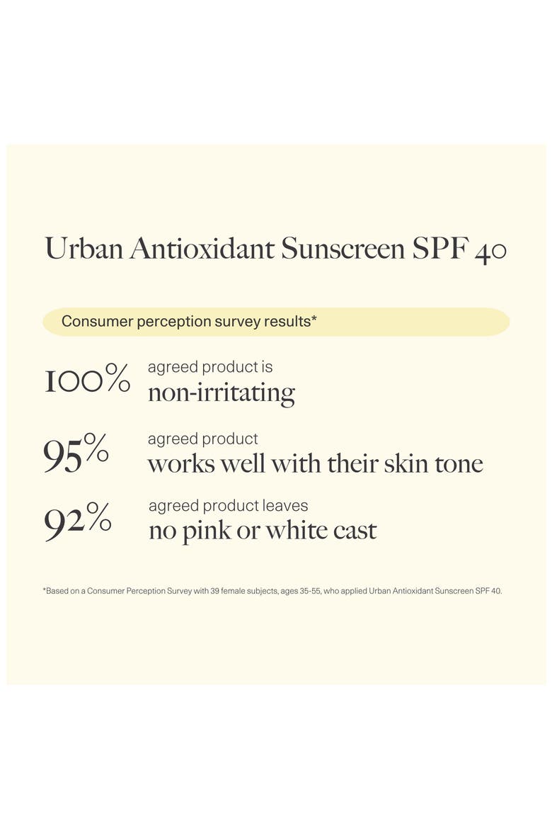 Urban Antioxidant Sunscreen SPF 40, Alternate, color, NO COLOR