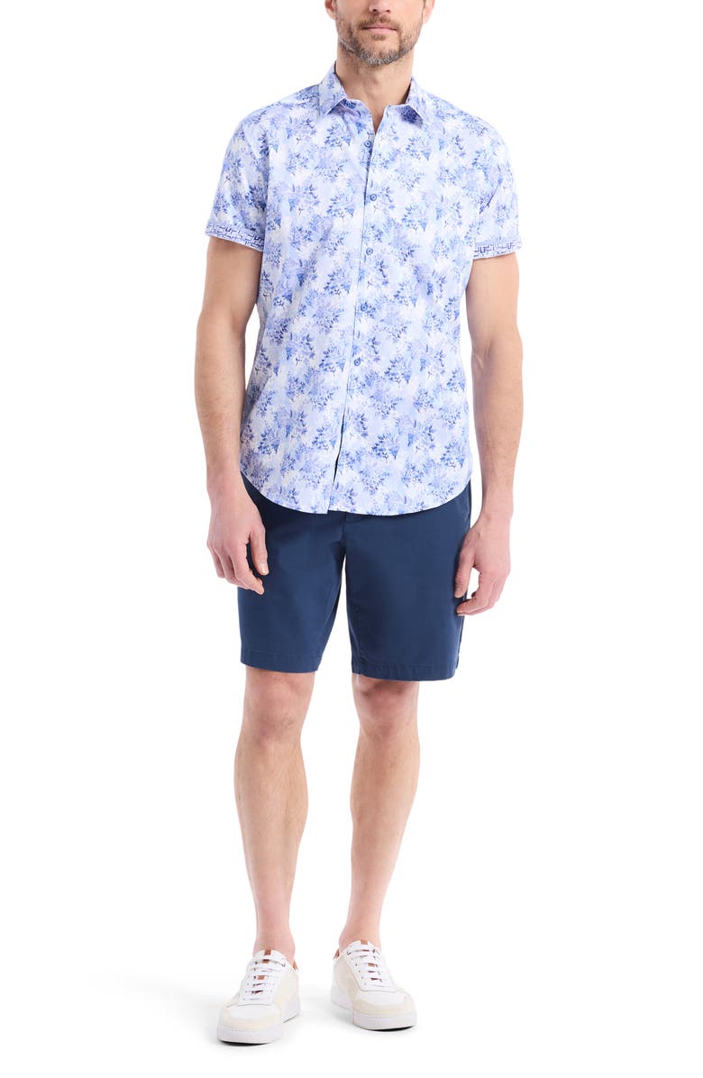 Robert Graham Earlston Short Sleeve Cotton Button-Up Shirt, Alternate, color, 