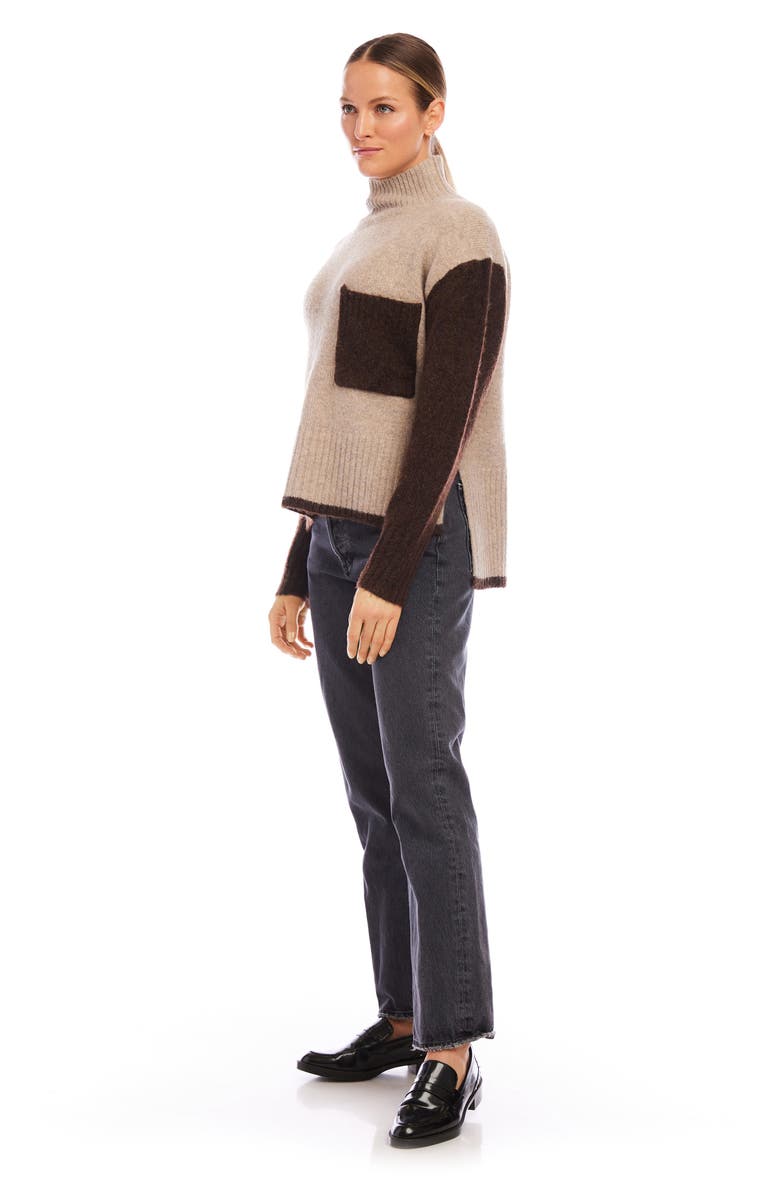 FIFTEEN TWENTY Colette Colorblock Mock Neck Sweater, Alternate, color, 