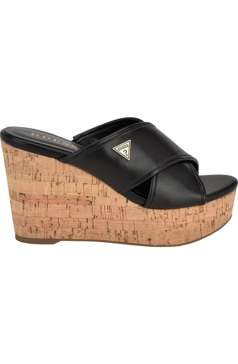 GUESS Cloys Patform Wedge Sandal, Alternate, color,