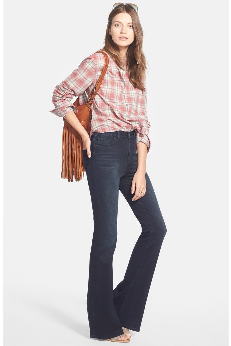 Treasure&Bond High Rise Flare Jeans, Alternate, color, LUXE BLUE BLACK