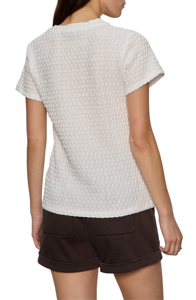 Sanctuary Perfect Puckered Lace T-Shirt, Alternate, color, White