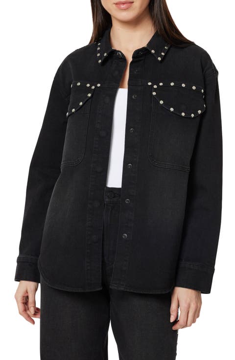 Stud Detail Denim Shirt Jacket