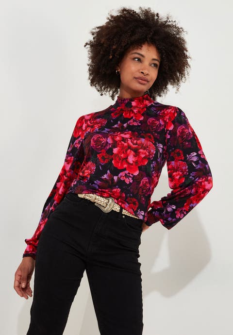 Stretch Knit Mockneck