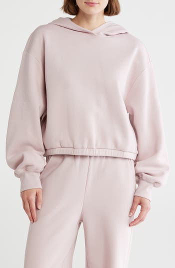 Z by Zella Feather Fleece Cinch Hem Pullover Hoodie | Nordstromrack