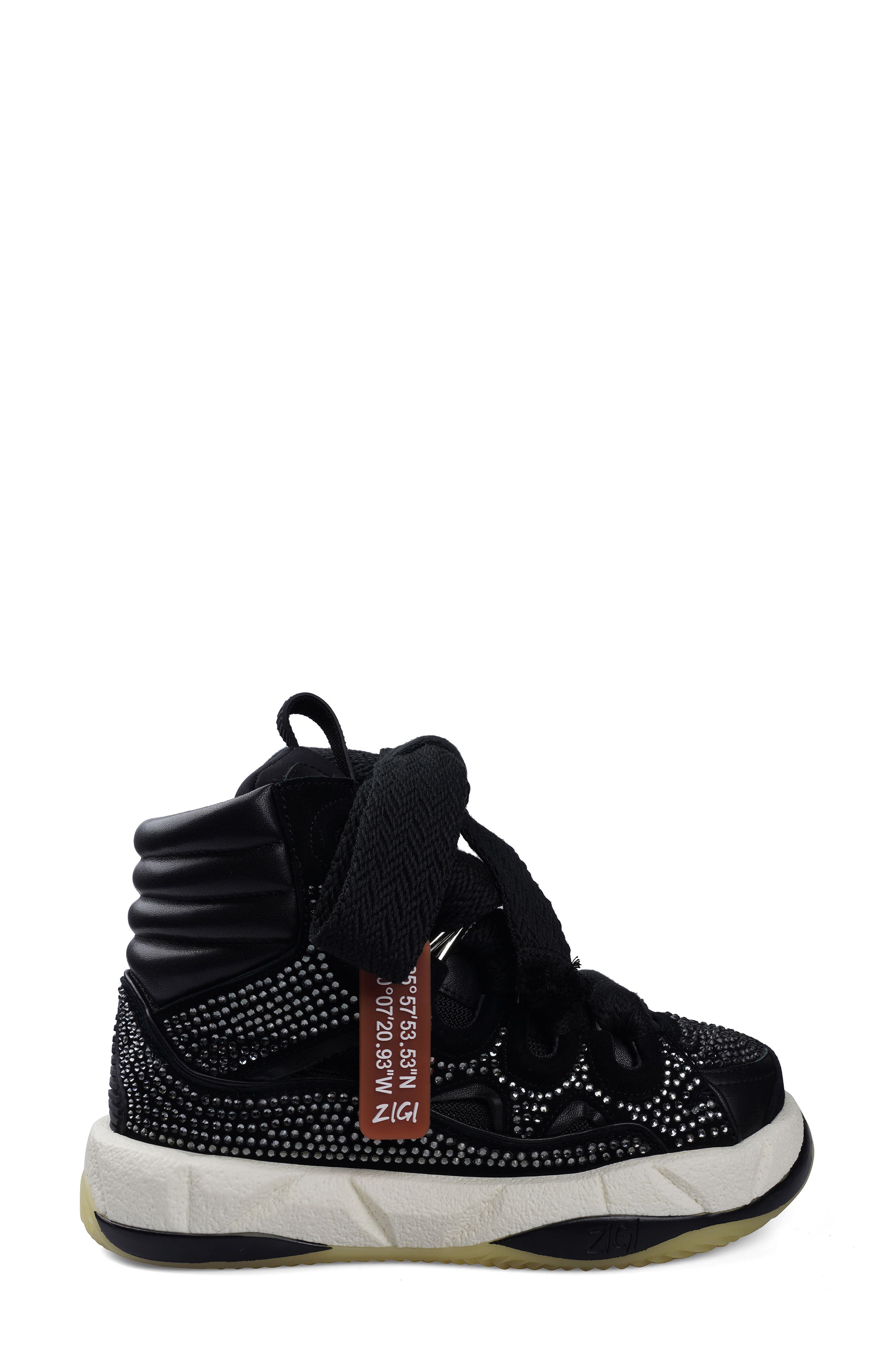 ZIGI Rocina High Top Sneaker, Alternate, color, Black