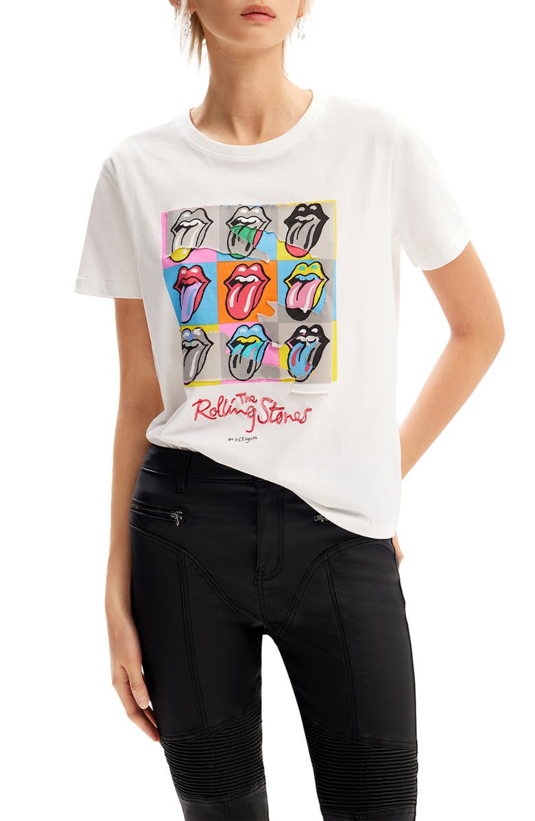 Desigual The Rolling Stones Multicolor T-Shirt, Main, color, 