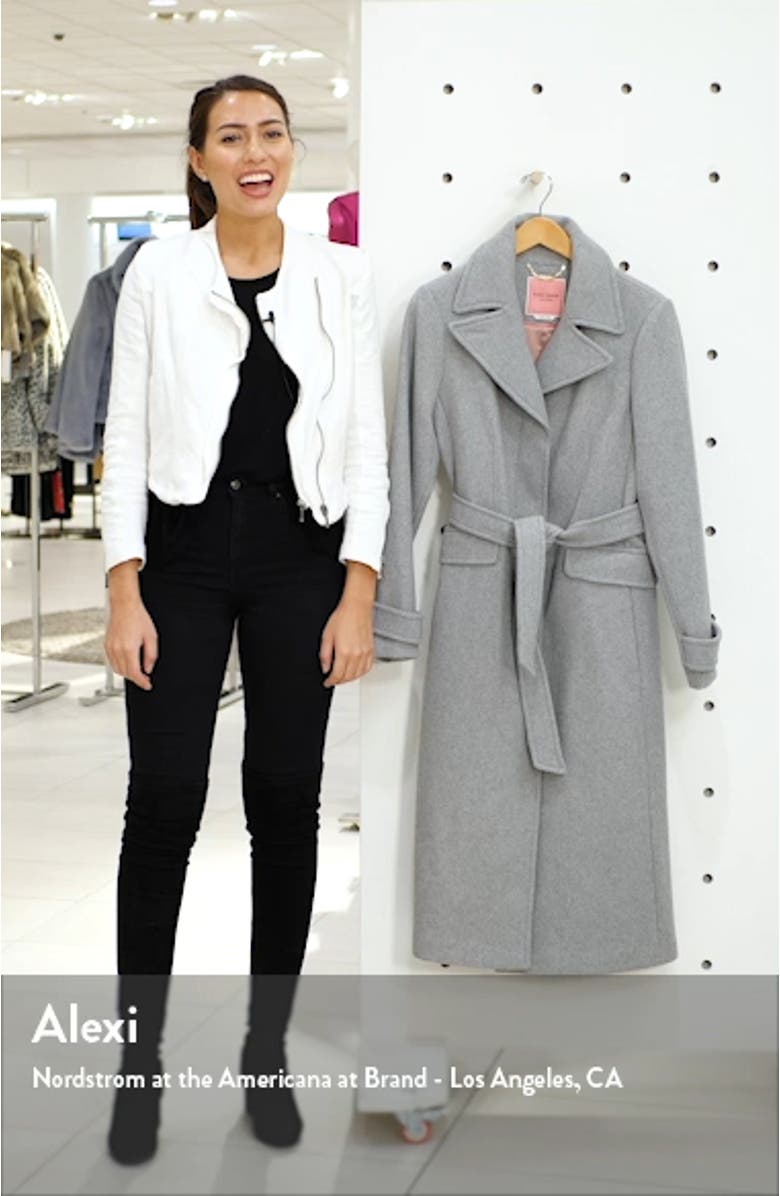 belted wool blend coat, sales video thumbnail