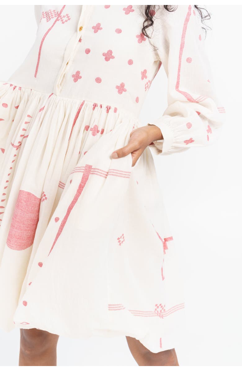 World of Crow Fit and flare gathered dress, Alternate, color, 