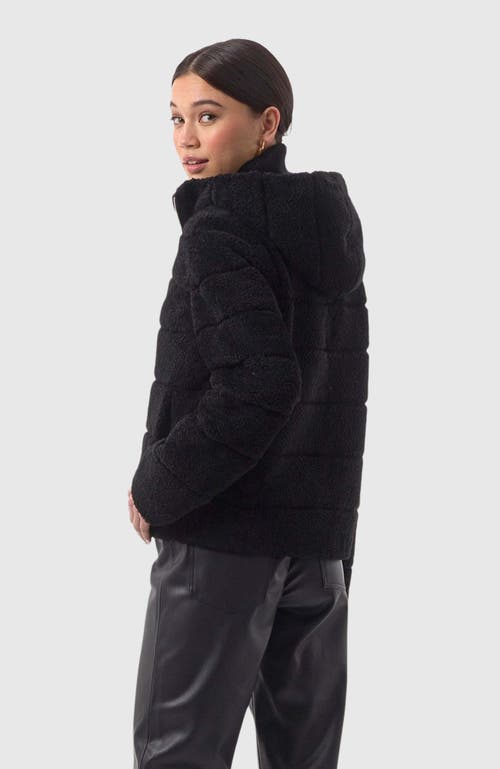 Gorski Horizontal Curly Shearling Lamb Jacket In Black
