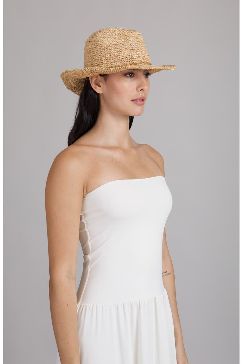 Winona Raffia Cowboy Hat, Alternate, color, CAMEL