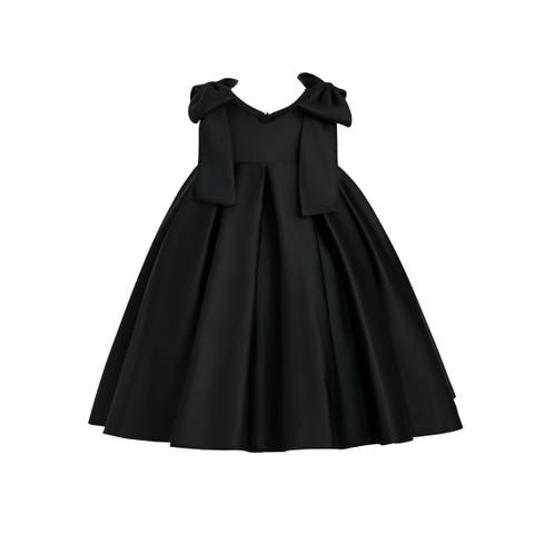 Palermo Satin Bow Pleated Dress