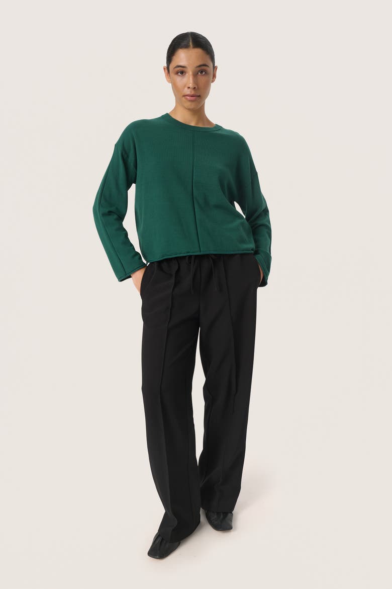 Slspina Boxy Fit Tight Knit Pullover, Alternate, color, Rain Forest
