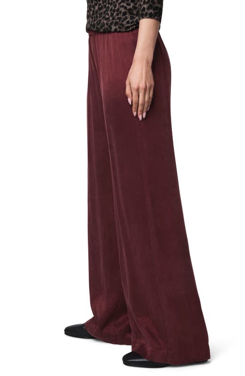 Splendid Serena Satin Pull-on Pants In Brown