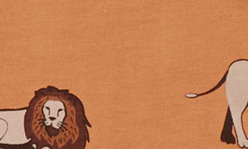 Miles The Label Kids' Lion Graphic T-shirt In Orange