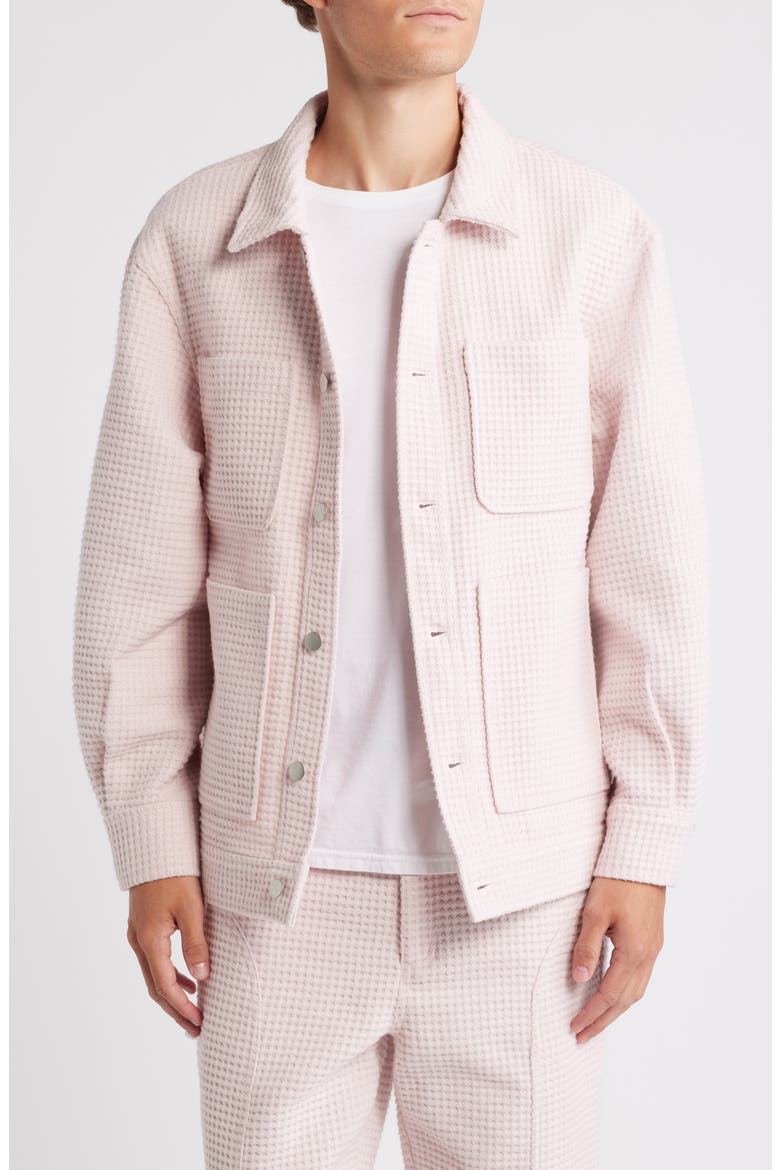Waffle Weave Work Jacket, Main, color, LIGHT LILAC