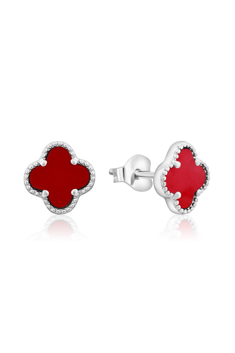 Turquoise Studs Earrings 3pk Set, Alternate, color, Silver