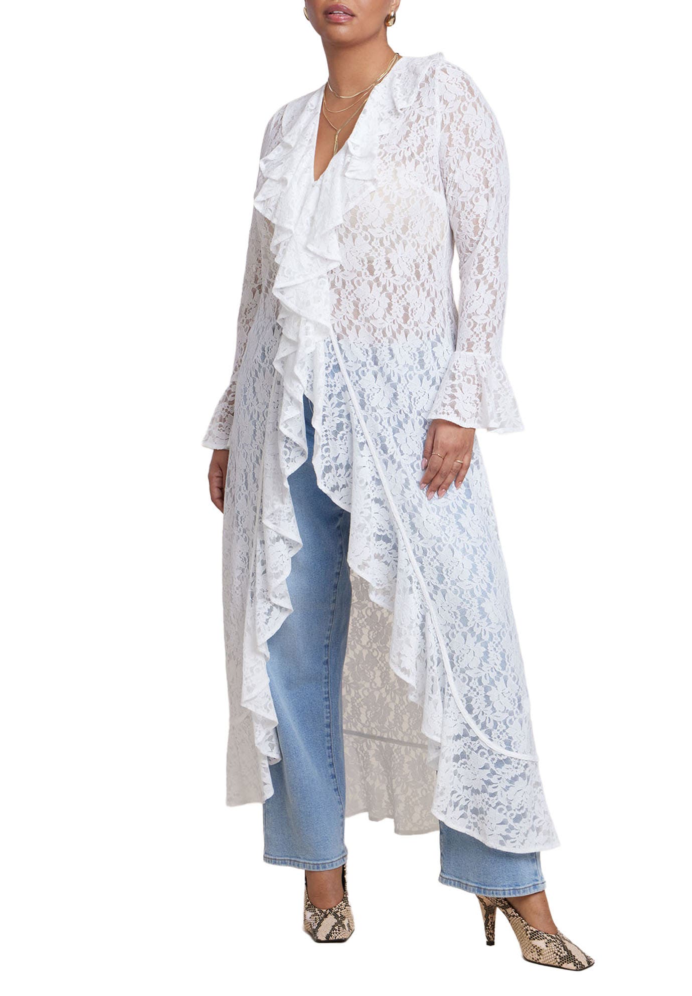 Lace Ruffle Duster