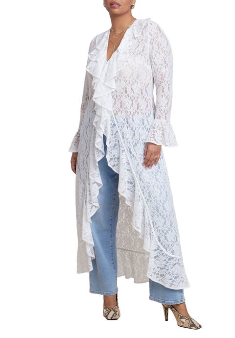 Lace Ruffle Duster (Plus)