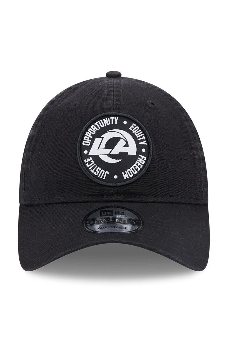 New Era Men's New Era Black Los Angeles Rams 2022 Inspire Change 9TWENTY Adjustable Hat, Alternate, color,