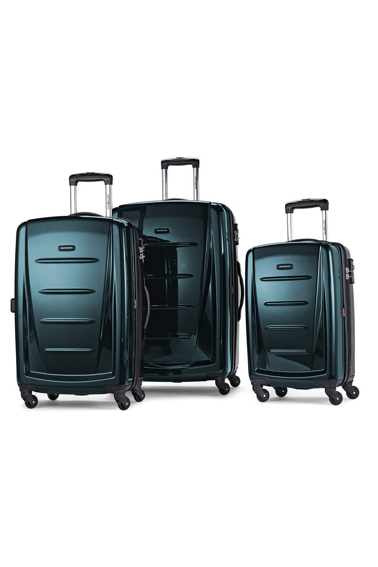 Winfield 2 Hardside Expandable (20"/24"/28") 3 Piece Spinner Luggage Set, Main, color, Teal