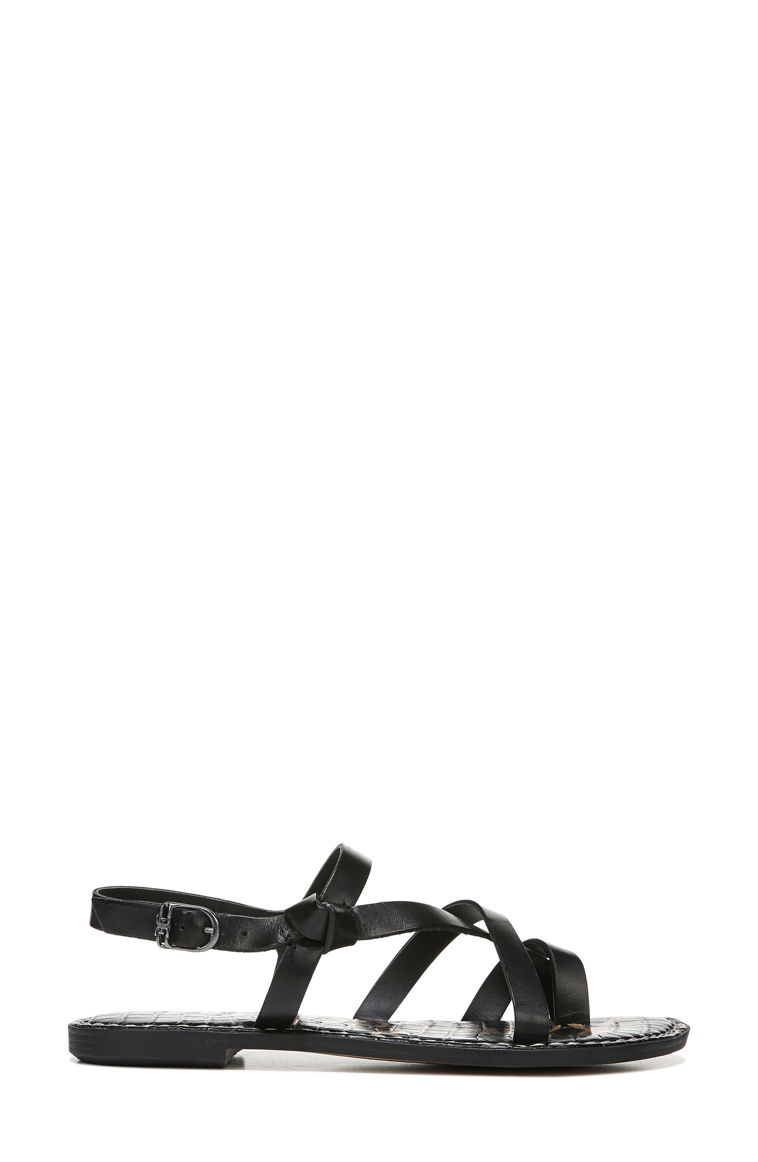 Gladis Strappy Sandal, Alternate, color, BLACK LEATHER