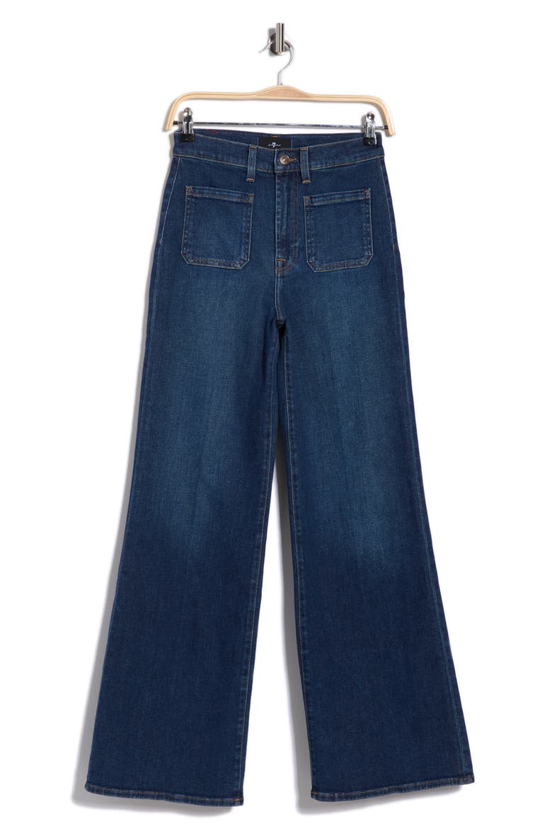 Ultra High Waist Wide Leg Jeans, Alternate, color, GREENWICH