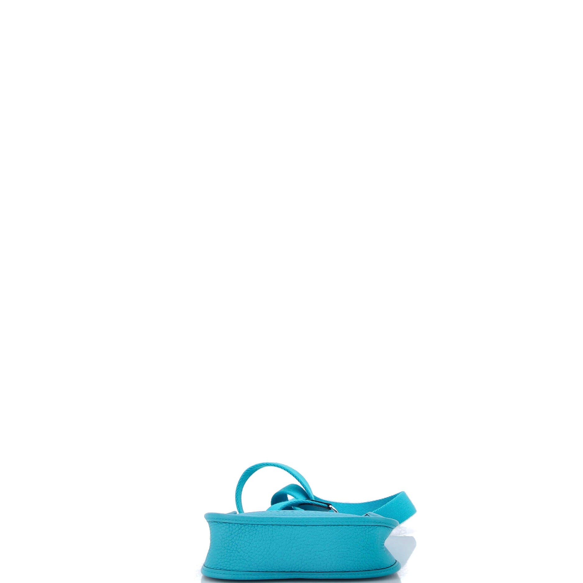 Pre-Owned Hermes Evelyne Bag Gen III Clemence TPM, Alternate, color, Bleu Zanzibar