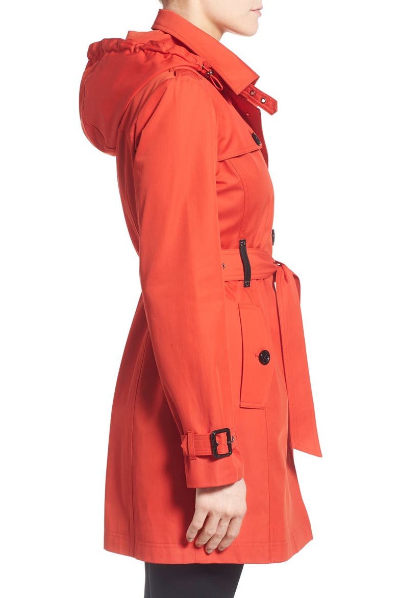 Single Breasted Raincoat, Alternate, color, GRENADINE