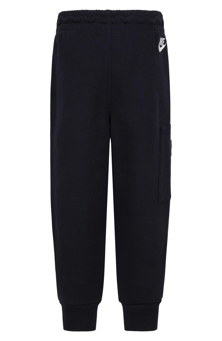 Nike Kids' Bouclé Trim Graphic Joggers, Alternate, color, Black