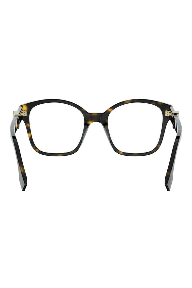 FF Diamonds 52mm Square Optical Glasses, Alternate, color, DARK HAVANA