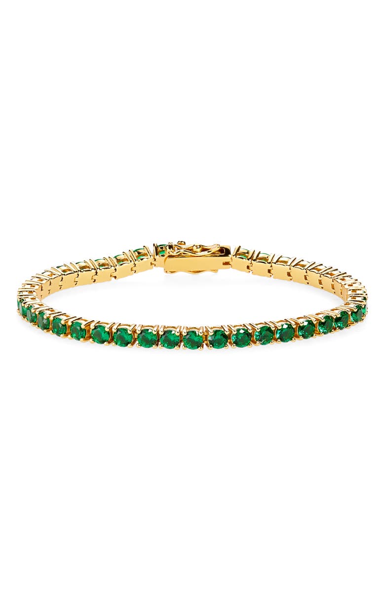Kurt Geiger London CZ Tennis Bracelet, Main, color, Green