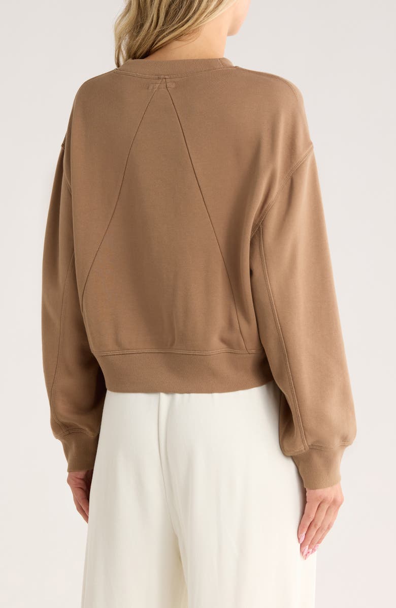 rag & bone Logo Terry Sweatshirt, Alternate, color, Warm Taupe