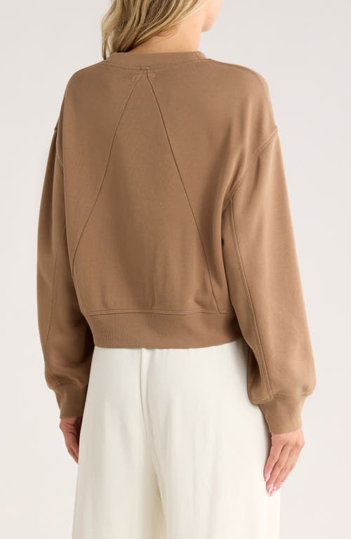 Rag & Bone Logo Terry Sweatshirt In Brown