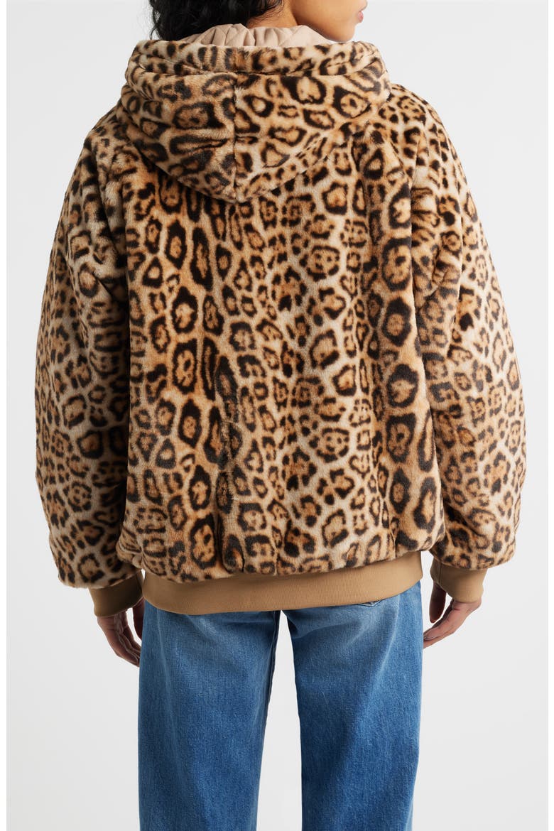 He A Cheetah Manhunt Fleece Zip Hoodie, Alternate, color, BROWN MULTI