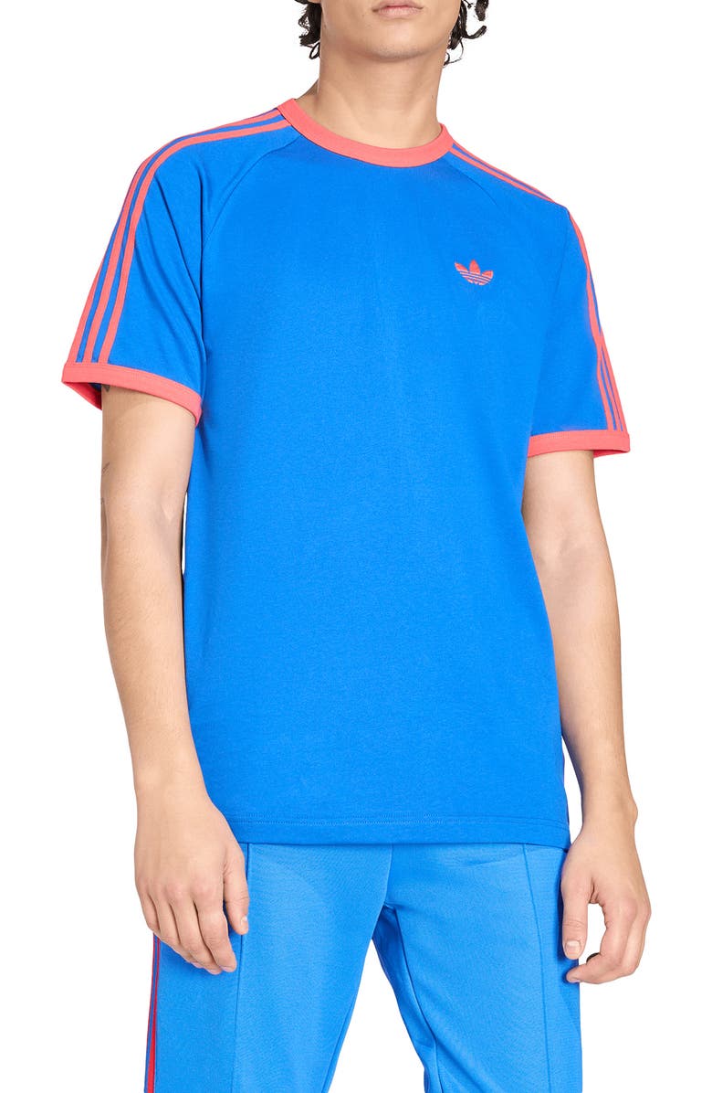 adidas 3-Stripes Cotton T-Shirt, Main, color, Blue