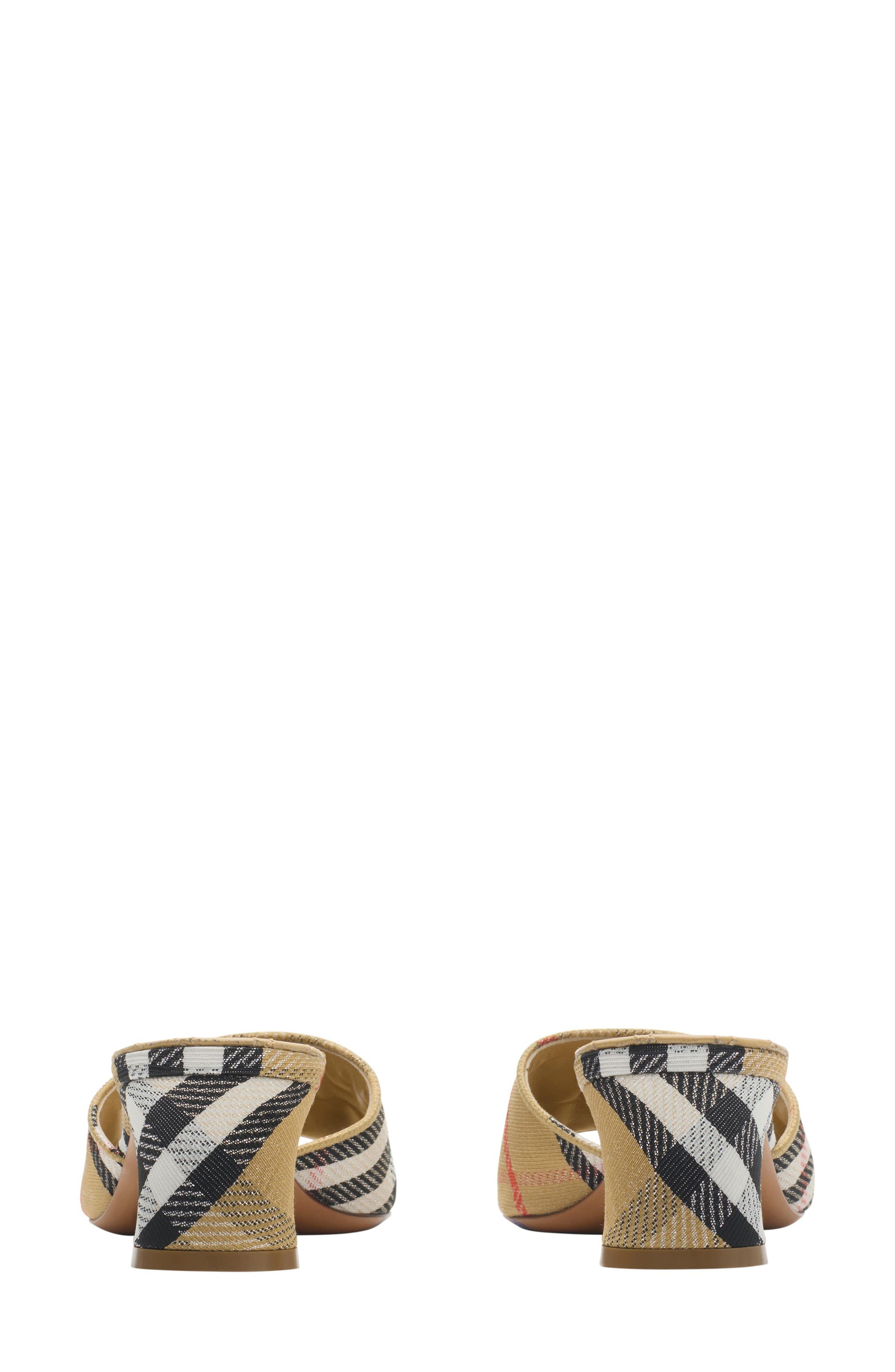 Burberry Sloane Check Slide Sandal, Alternate, color, Beige