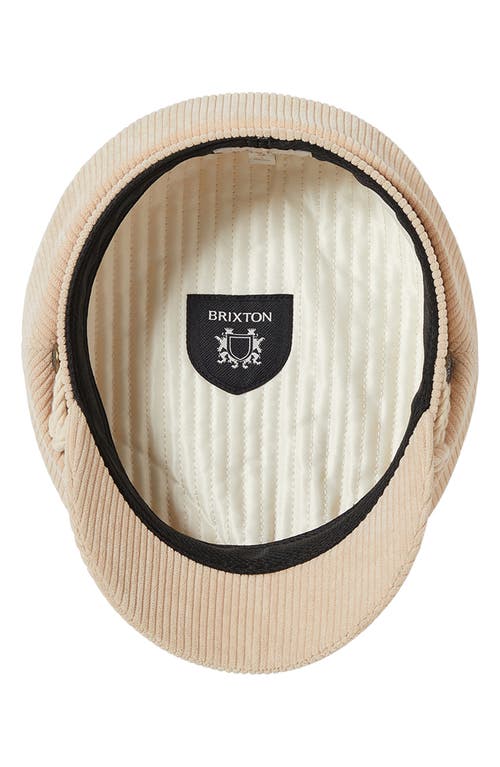 Brixton Fiddler Corduroy Fisherman Cap In Neutral