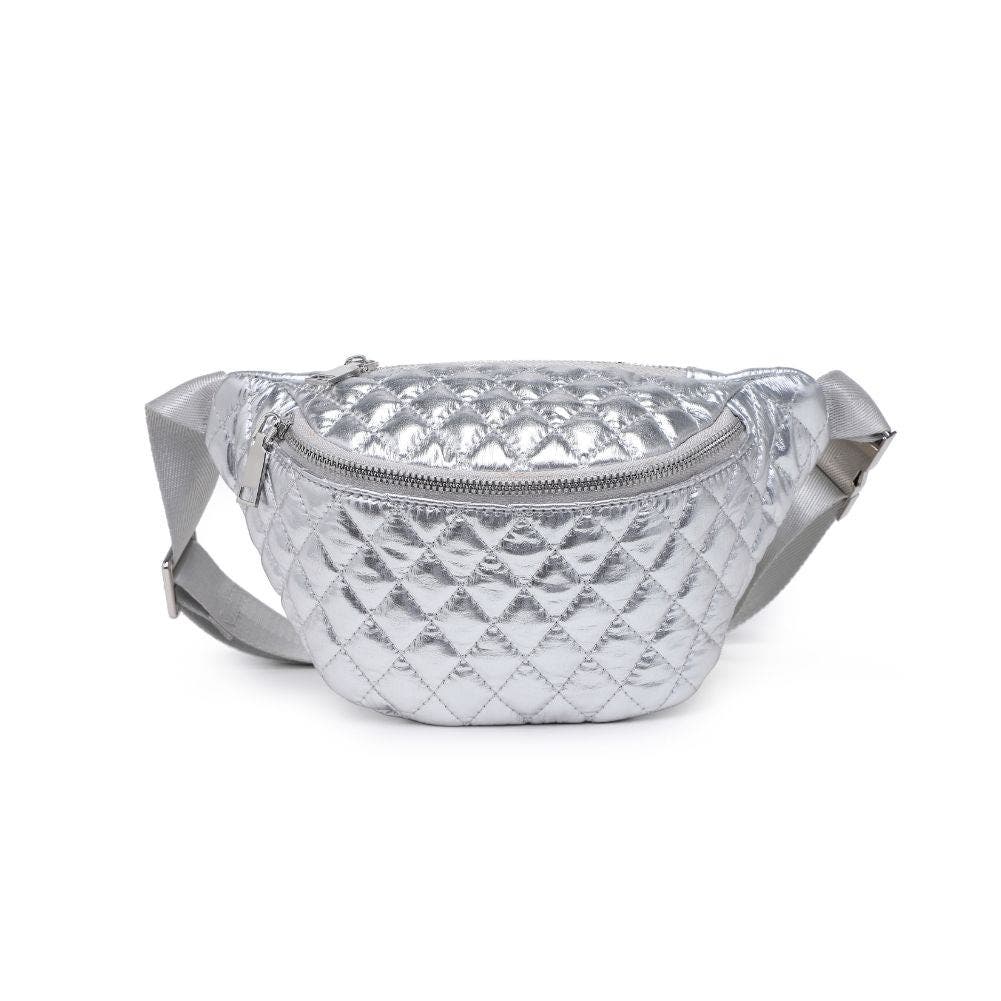 MODA LUXE Ariana Belt Bag, Main, color, Silver