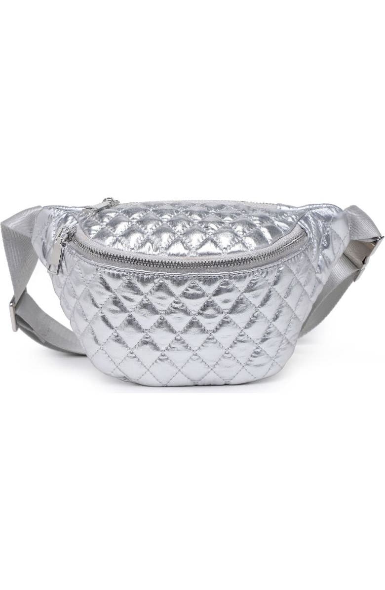 MODA LUXE Ariana Belt Bag, Main, color, Silver