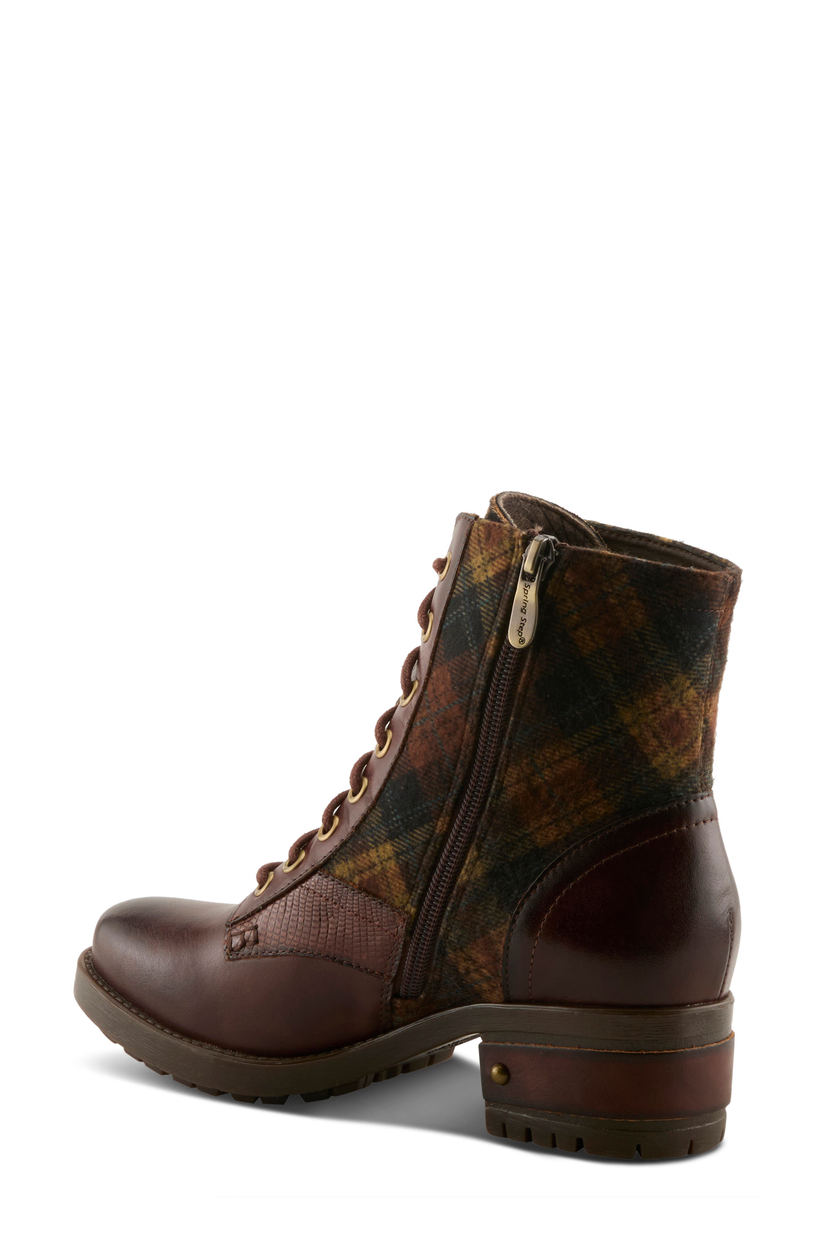 Marty Combat Boot, Alternate, color, BROWN MULTI