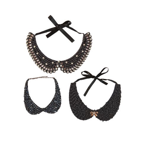 Black Beaded Halloween Collar A/3
