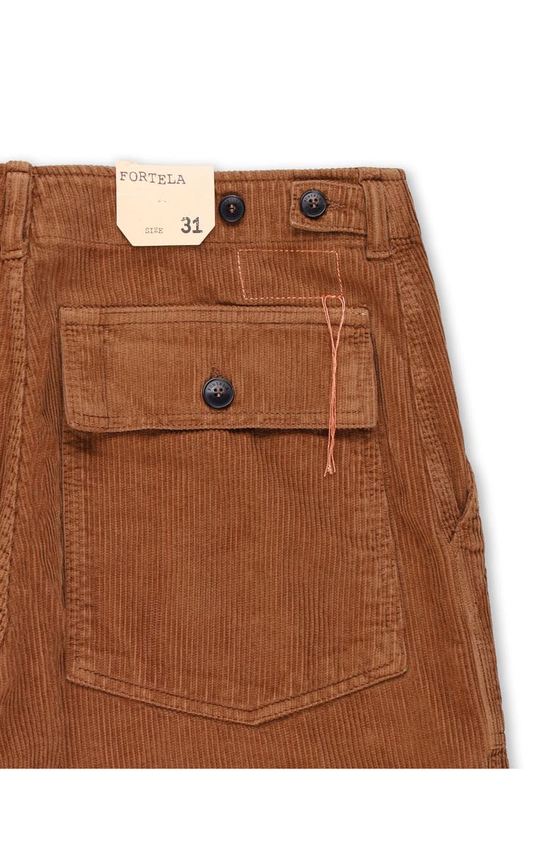Fortela Vintage Corduroy Fatigue Trousers, Alternate, color, Camel