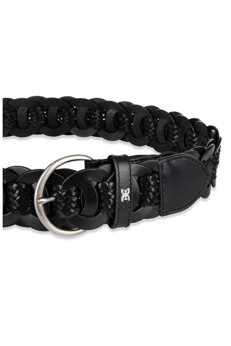 Link Woven Belt, Alternate, color, BLACK