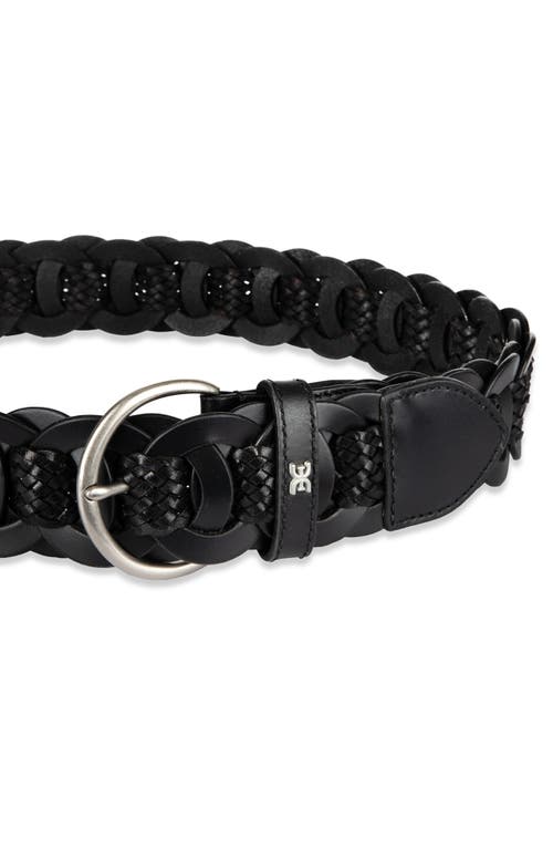 Sam Edelman Link Woven Belt In Black