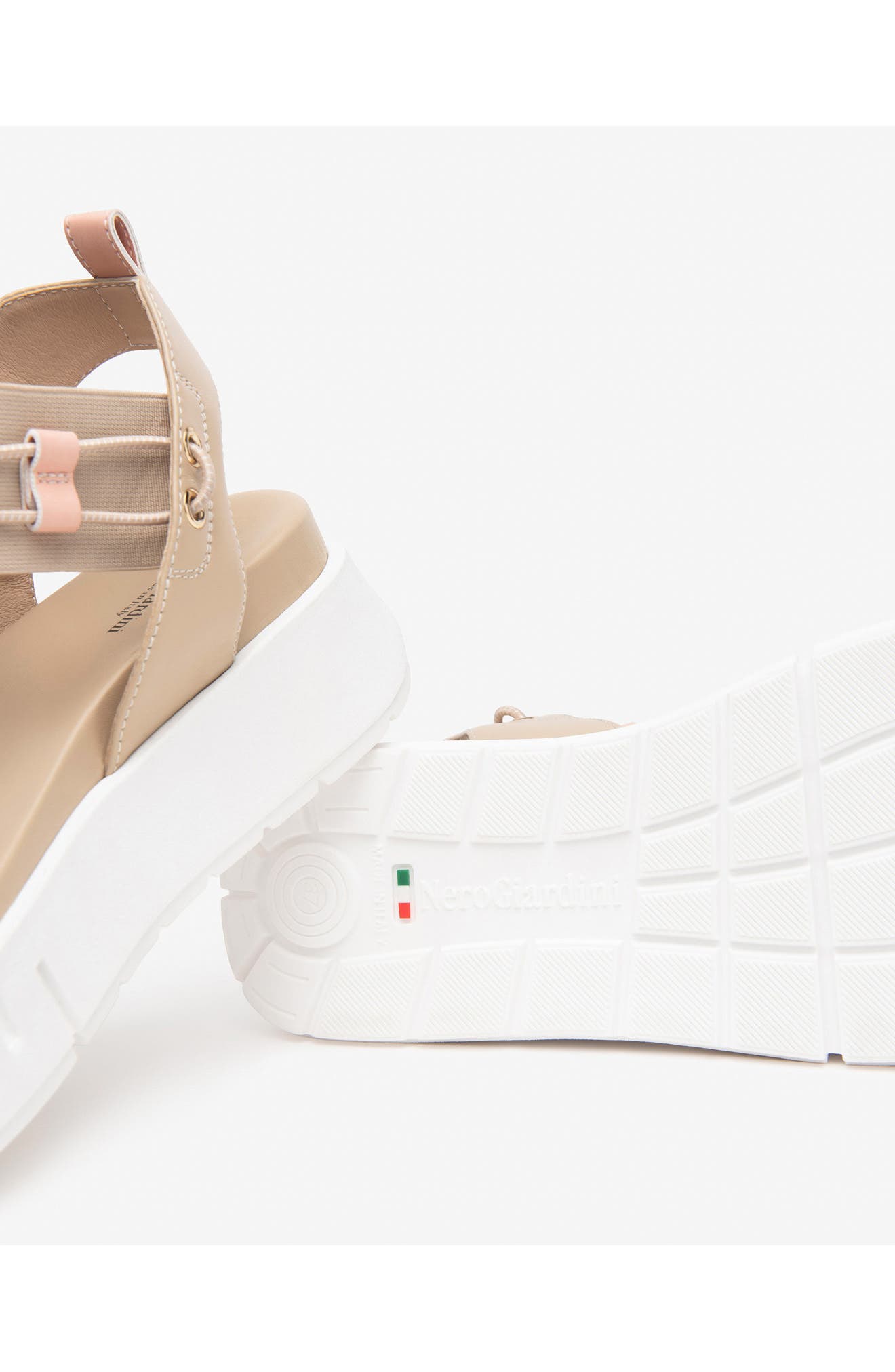 Bungee Flatform Sandal, Alternate, color, LATTE